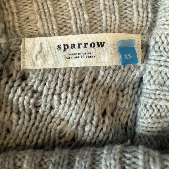 Anthropologie Sparrow Womens Cowl Neck Cable Knit Wool Sweater Dress Size XS - Picture 11 of 15